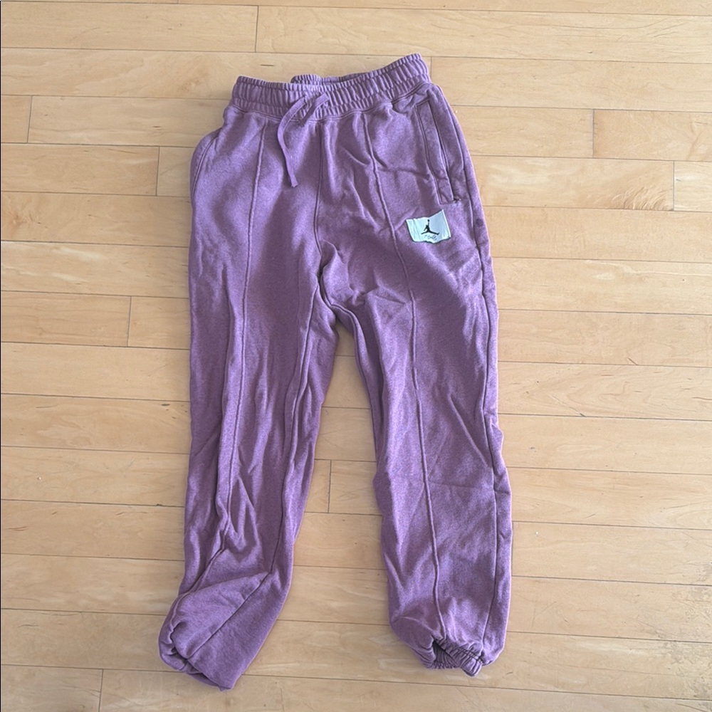 Jordan Purple Track Joggers with Tapered Ankle Cuffs